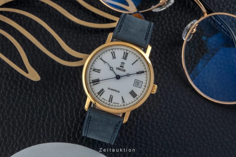 Union Glashütte Klassik gilt-brass automatic men's watch [2605464]
