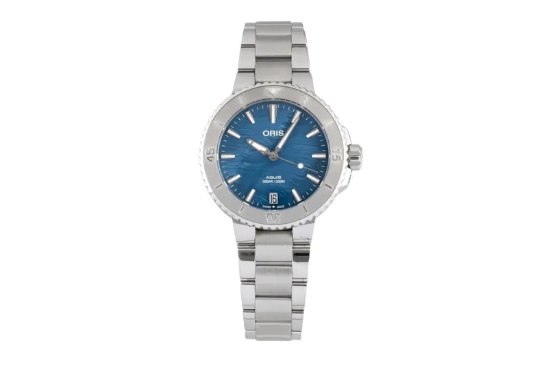 Oris Aquis Date steel automatic women's watch 01 733 7770 4155-07 8 18 05P LP: 2350EUR [2605169]