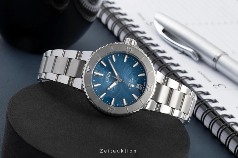 Oris Aquis Date steel automatic women's watch 01 733 7770 4155-07 8 18 05P LP: 2350EUR [2605169]