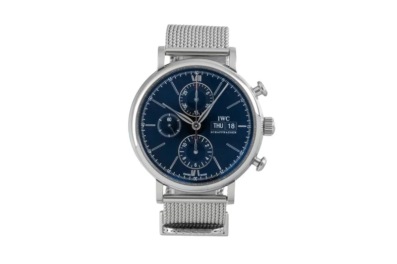 IWC Portofino chronograph steel automatic men's watch IW391010 [2605421]
