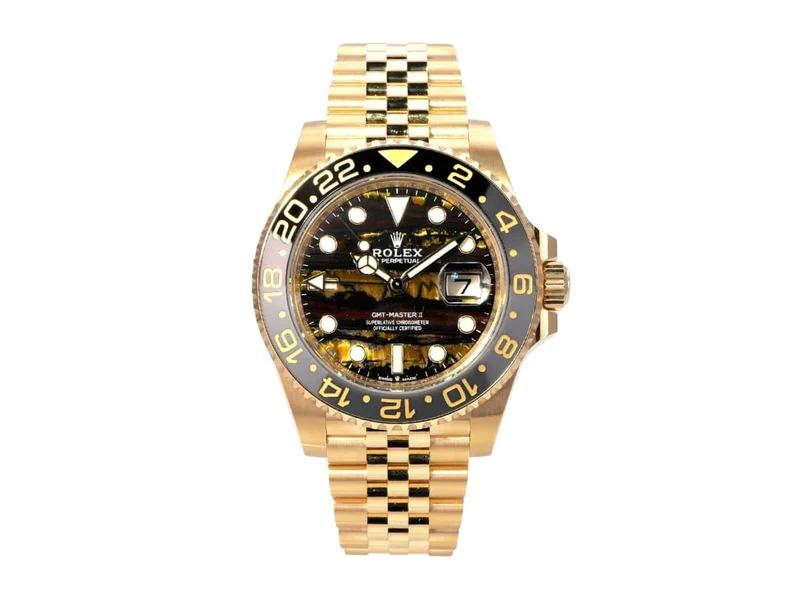 Rolex GMT-Master II Gelbgold 126718GRNR Tigereisen