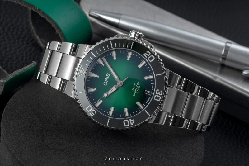 Oris Aquis Date steel automatic men's watch 01 400 7769 4157-07 8 22 09PEB LP: 3500EUR [2605151]