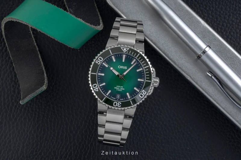 Oris Aquis Date steel automatic men's watch 01 400 7769 4157-07 8 22 09PEB LP: 3500EUR [2605151]