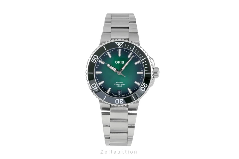 Oris Aquis Date steel automatic men's watch 01 400 7769 4157-07 8 22 09PEB LP: 3500EUR [2605151]