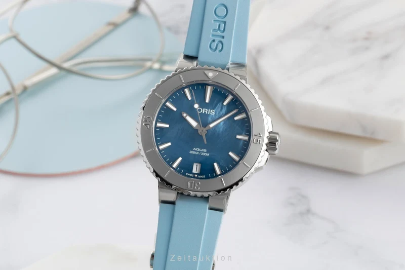 Oris Aquis Date steel automatic women's watch 01 733 7770 4155-07 4 18 65FC LP: 2150EUR [2605168]