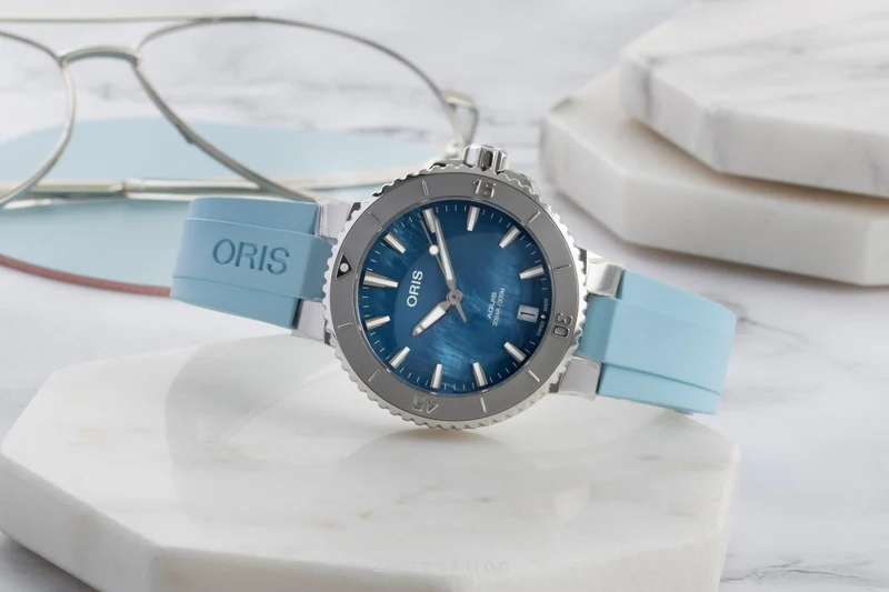 Oris Aquis Date steel automatic women's watch 01 733 7770 4155-07 4 18 65FC LP: 2150EUR [2605168]