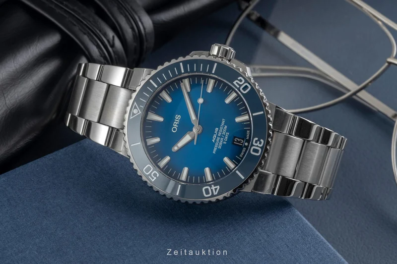 Oris Aquis Date steel automatic men's watch 01 400 7763 4135-07 8 24 09PEB LP: 3500EUR [2605144]