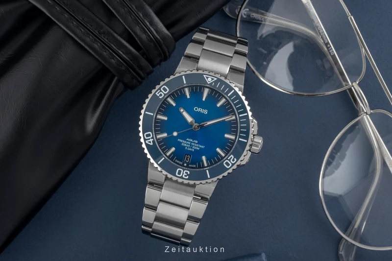 Oris Aquis Date steel automatic men's watch 01 400 7763 4135-07 8 24 09PEB LP: 3500EUR [2605144]