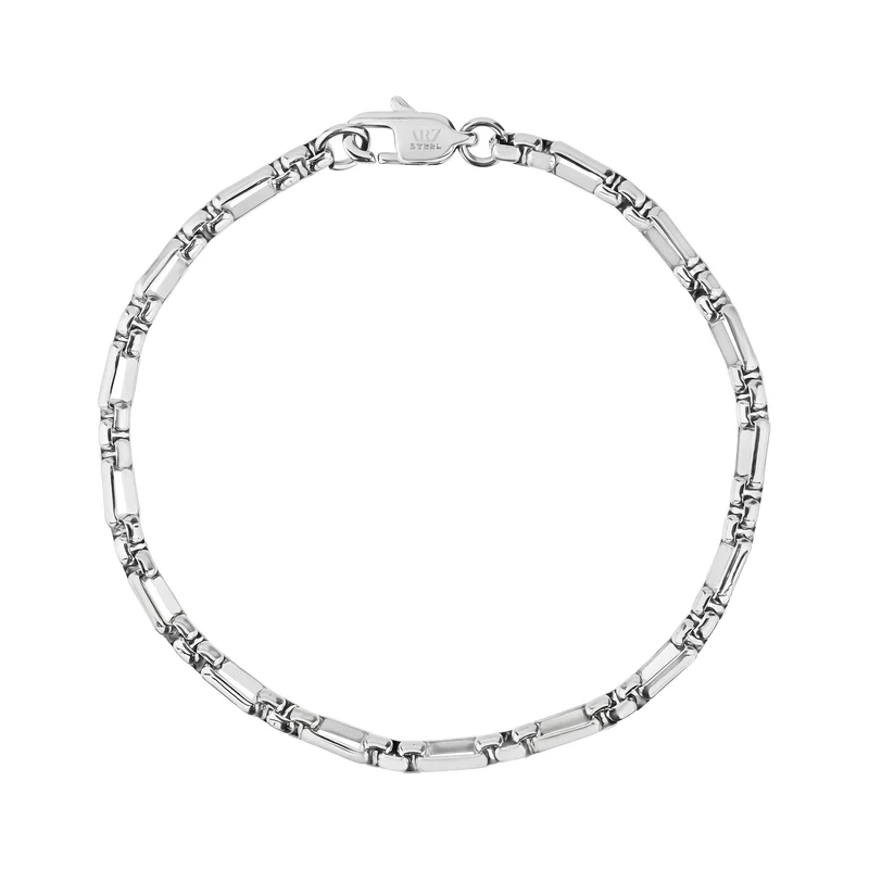 Rundes Box Link Figaro-Armband
