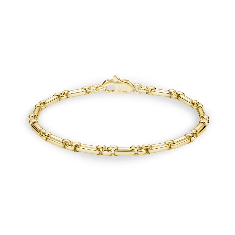 Rundes Box Link Figaro-Armband