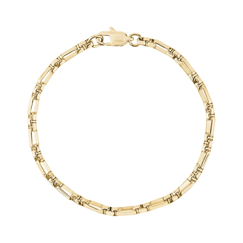Rundes Box Link Figaro-Armband