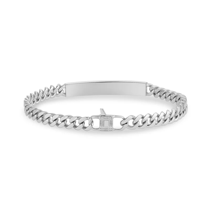 Schlankes 5mm Cuban Link ID-Armband