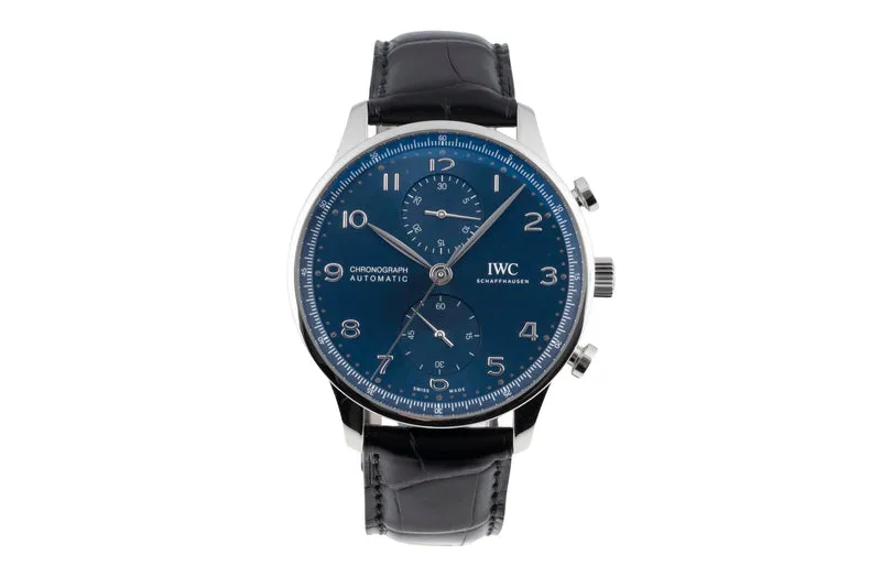 IWC Portugieser chronograph steel automatic men's watch IW371606 LP: 9100EUR [2604918]