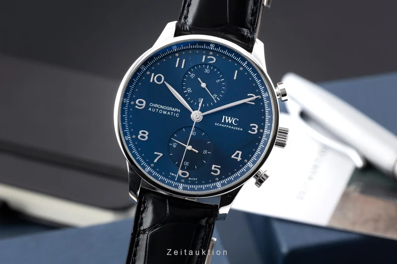 IWC Portugieser chronograph steel automatic men's watch IW371606 LP: 9100EUR [2604918]