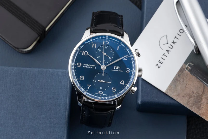 IWC Portugieser chronograph steel automatic men's watch IW371606 LP: 9100EUR [2604918]