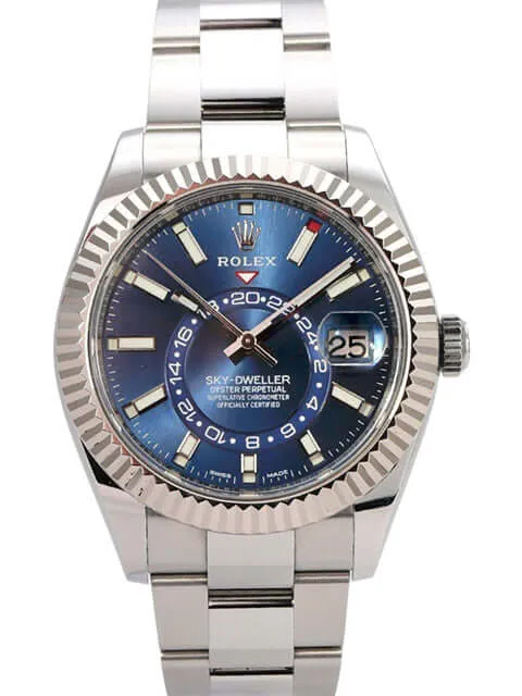 Rolex Sky-Dweller Edelstahl / Weißgold 326934 Blau