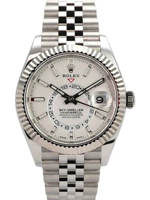 Rolex Sky-Dweller 326934 Weiß Jubile-Band