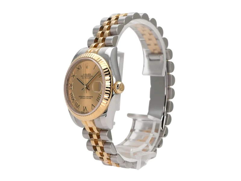 Rolex Datejust 31 Edelstahl Gelbgold 178273 Champagner Römisch Jubile-Band