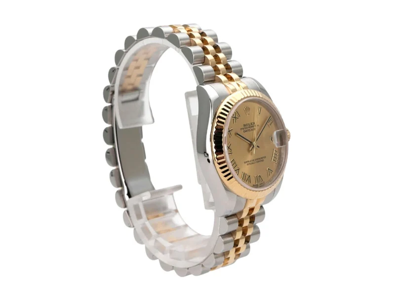 Rolex Datejust 31 Edelstahl Gelbgold 178273 Champagner Römisch Jubile-Band