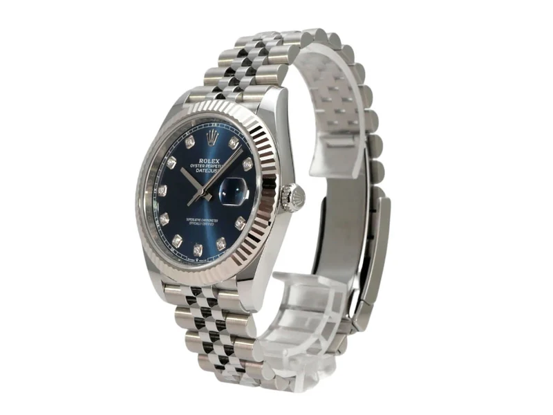 Rolex Datejust 41 Edelstahl Weißgold 126334 Blau Dia Jubile-Band