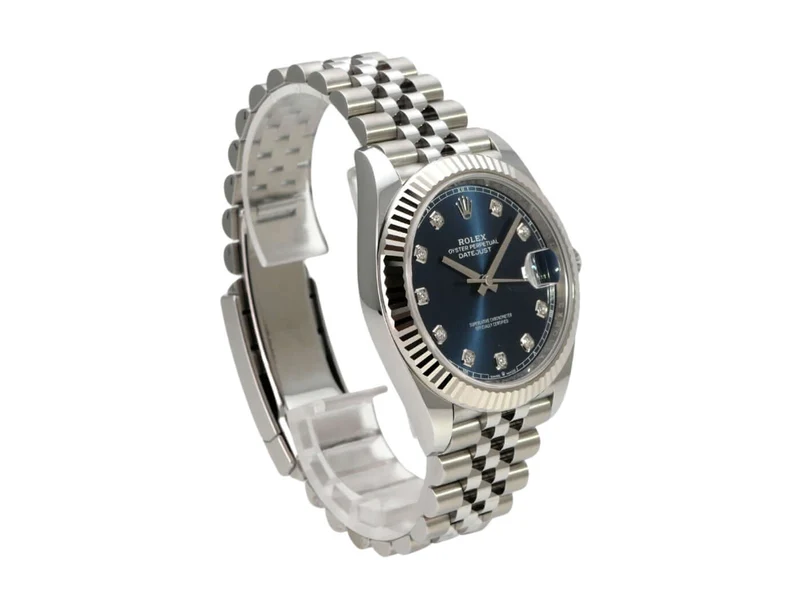 Rolex Datejust 41 Edelstahl Weißgold 126334 Blau Dia Jubile-Band