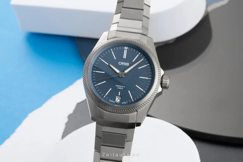 Oris Propilot X titanium automatic men's watch 01 400 7778 7155-07 7 20 01TLC LP: 4300EUR [2605159]