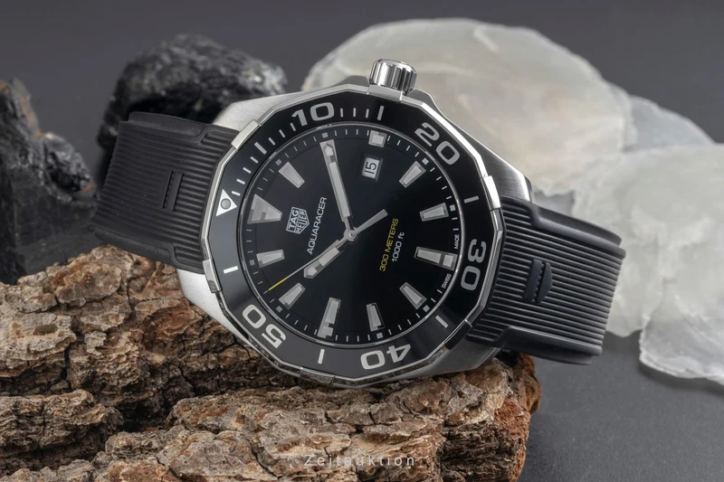 Tag Heuer Aquaracer steel quartz men's watch WAY101A [2605320]