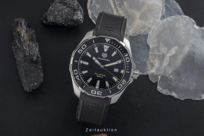 Tag Heuer Aquaracer steel quartz men's watch WAY101A [2605320]