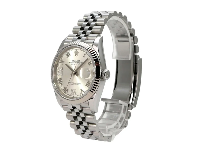 Rolex Datejust 36 Oystersteel Weißgold 126234 Silber R Diamant Jubile-Band
