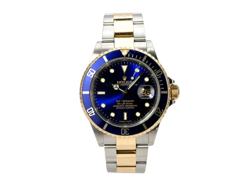 Rolex Submariner Date 16613 Edelstahl Gold Blau