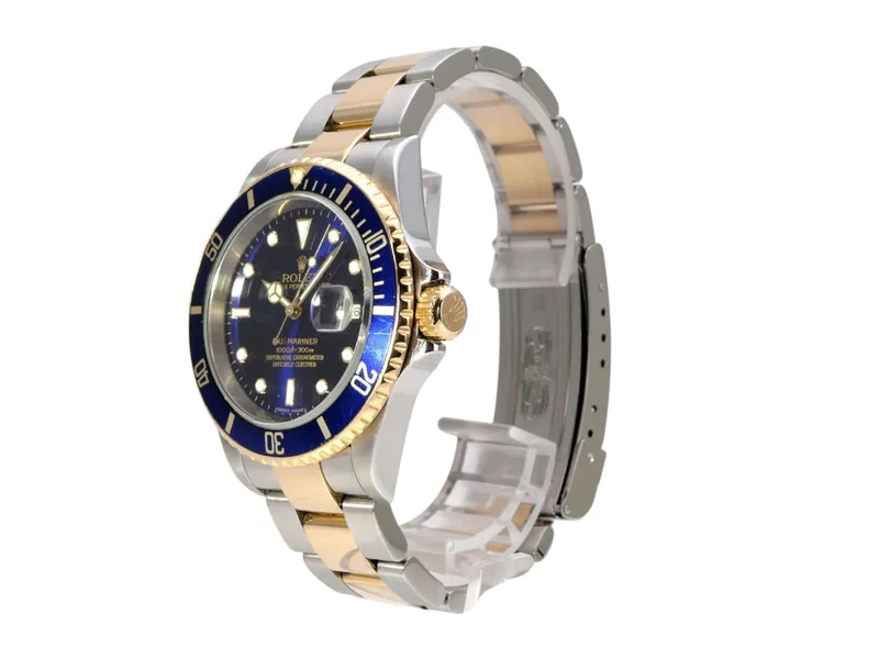 Rolex Submariner Date 16613 Edelstahl Gold Blau