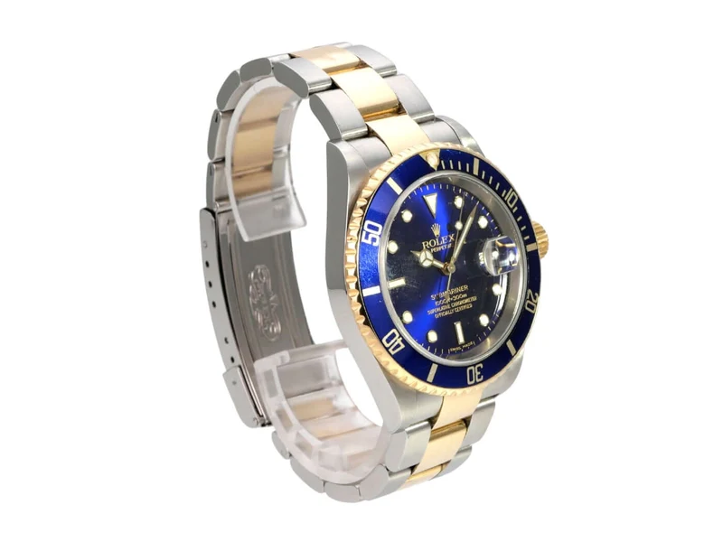 Rolex Submariner Date 16613 Edelstahl Gold Blau