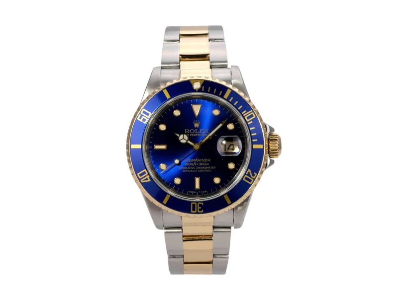 Rolex Submariner Date 16613 Edelstahl Gold Blau