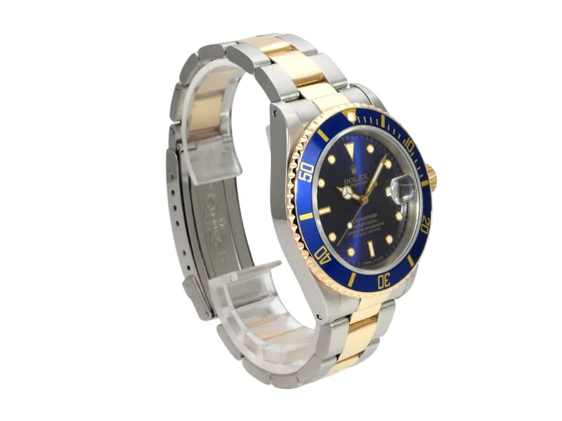 Rolex Submariner Date 16613 Edelstahl Gold Blau