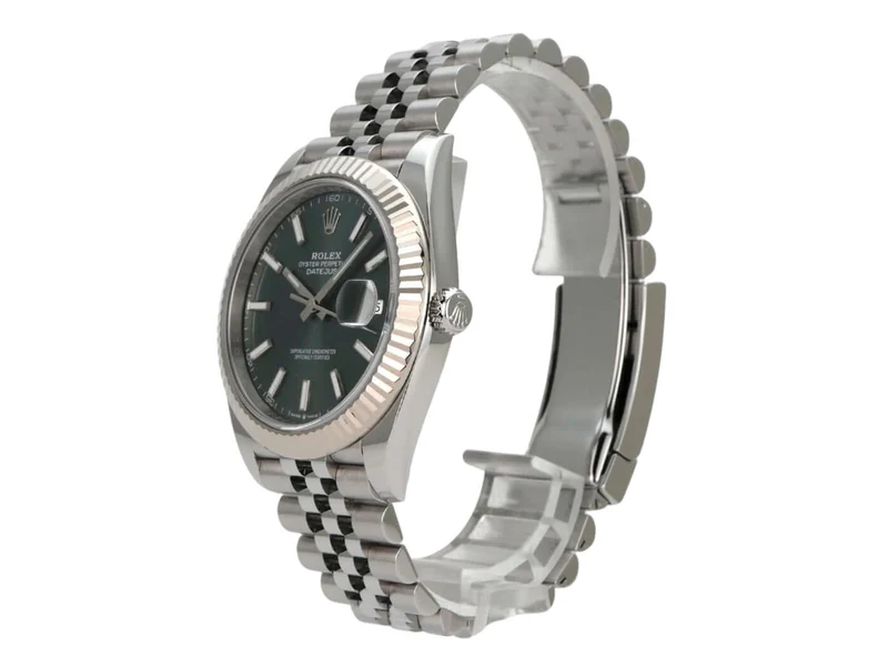 Rolex Datejust 41 Edelstahl Weißgold 126334 Mint Green Jubile-Band