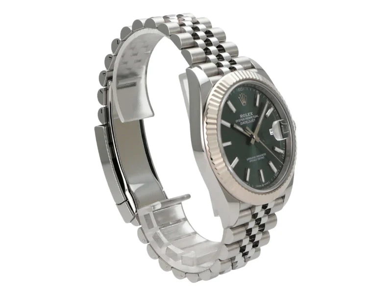 Rolex Datejust 41 Edelstahl Weißgold 126334 Mint Green Jubile-Band