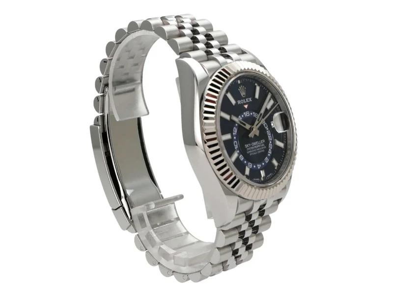 Rolex Sky-Dweller 326934 Edelstahl Weißgold Blau Jubile-Band