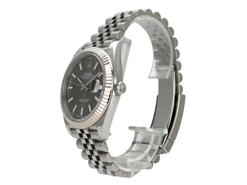 Rolex Datejust 41 Edelstahl Weißgold 126334 Rhodium Jubile-Band