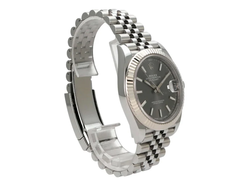 Rolex Datejust 41 Edelstahl Weißgold 126334 Rhodium Jubile-Band