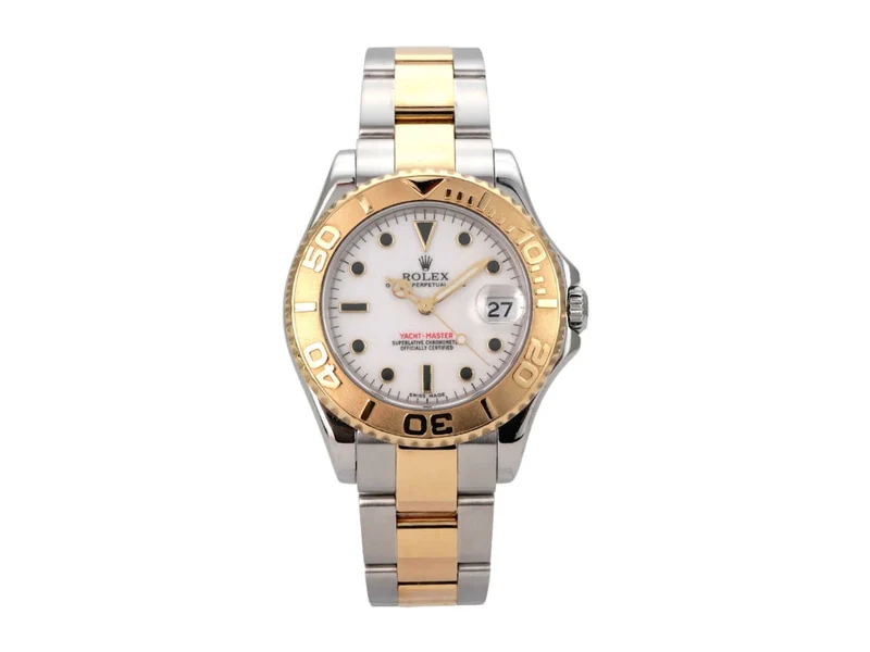 Rolex Yacht-Master 35 Edelstahl Gelbgold 168623 Weiß