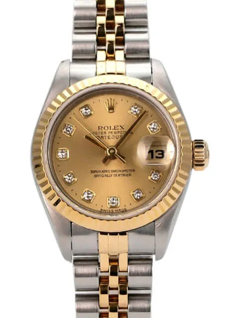 Rolex Datejust 26 Edelstahl Gelbgold Ref. 69173 Champagner Diamant