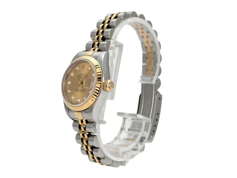 Rolex Datejust 26 Edelstahl Gelbgold Ref. 69173 Champagner Diamant
