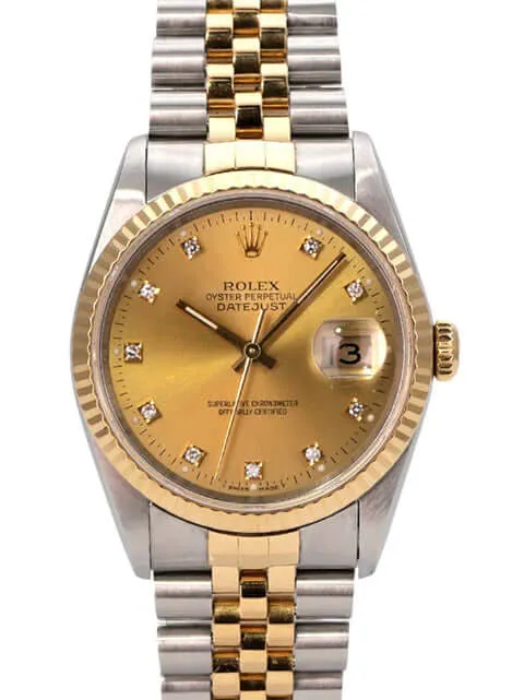 Rolex Datejust 36 Edelstahl Gelbgold 16233
