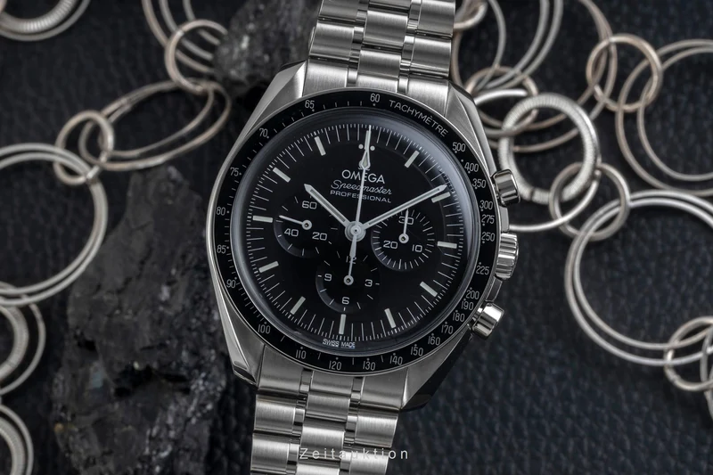 Omega Speedmaster Moonwatch chronograph steel manual winding men's watch 310.30.42.50.01.001 LP: 7600EUR [2605435]