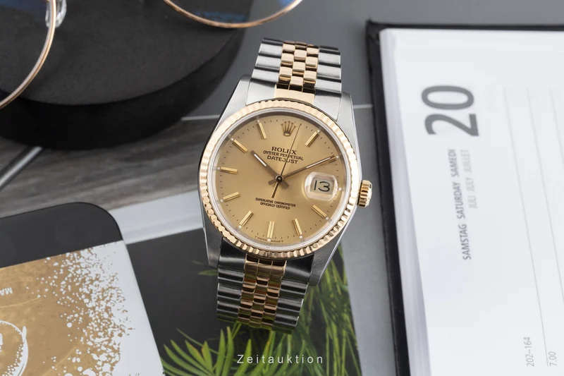Rolex Datejust steel / gold automatic men's watch 16233 LP: 15350EUR [2605383]