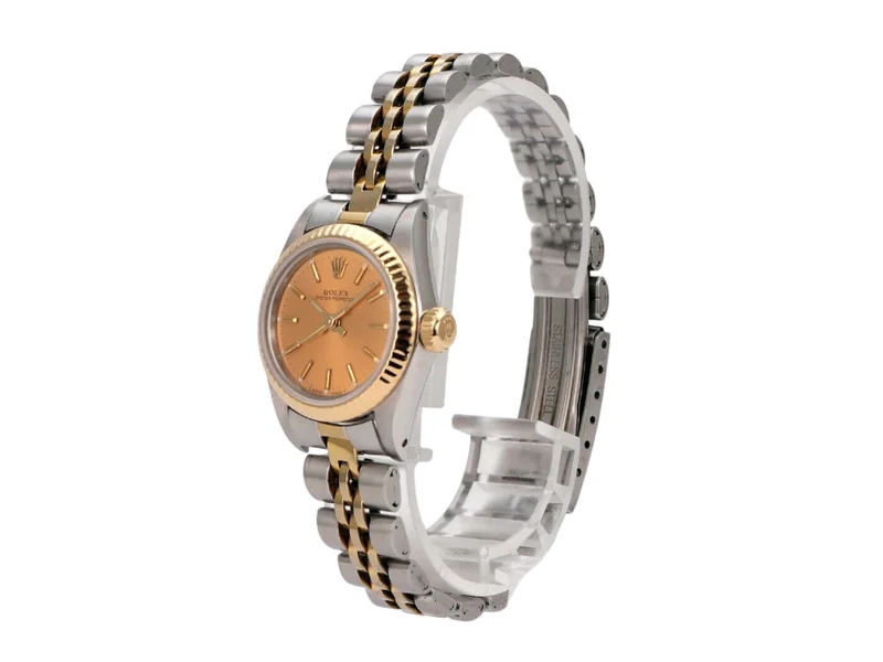 Rolex Oyster Perpetual 26 Edelstahl Gelbgold 67193 Champagner Jubile-Band