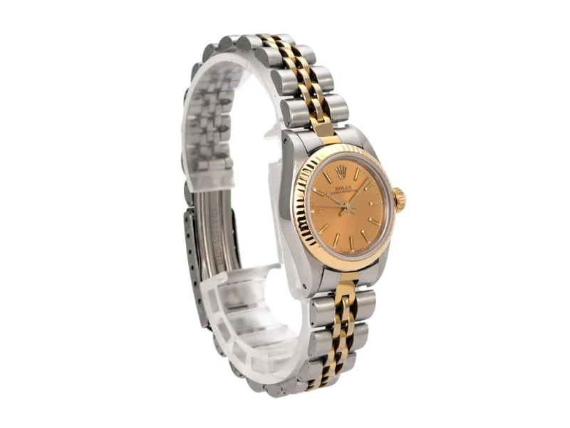 Rolex Oyster Perpetual 26 Edelstahl Gelbgold 67193 Champagner Jubile-Band
