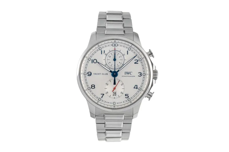 IWC Portugieser chronograph steel automatic men's watch IW390702 LP: 14000EUR [2605126]