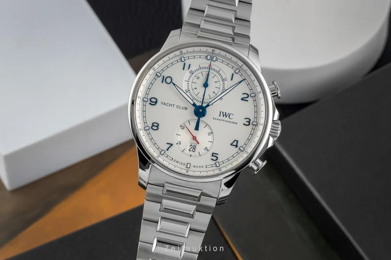 IWC Portugieser chronograph steel automatic men's watch IW390702 LP: 14000EUR [2605126]