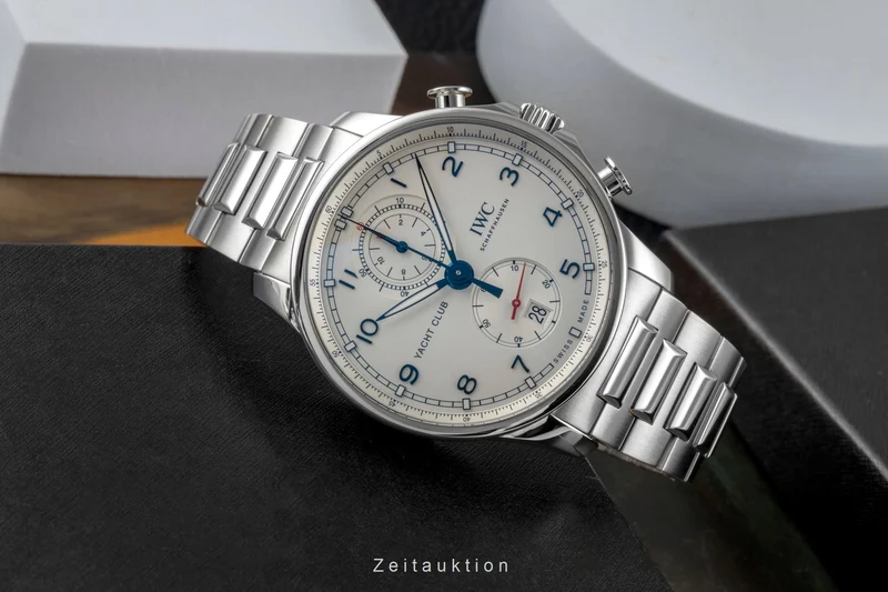 IWC Portugieser chronograph steel automatic men's watch IW390702 LP: 14000EUR [2605126]